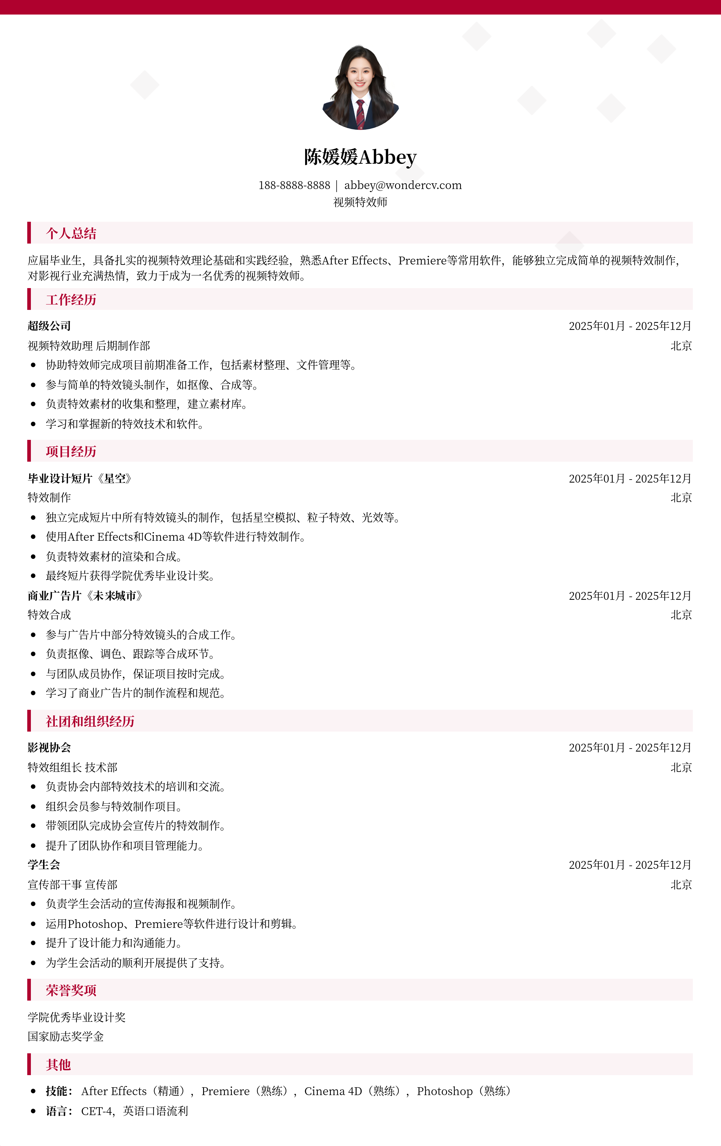 2025视频特效师入门模板